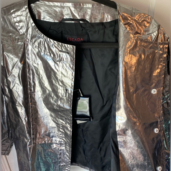 NWT Vintage Escada Silver Jacket fits like a medium/ large - Picture 2 of 16